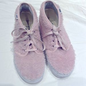 Vans Baby Pink Faux Fur sneakers 6.5